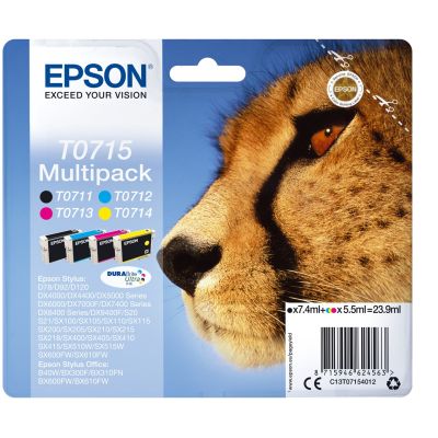 Epson Multipack 4-Farben T0715 DURABrite Ultra Tinte