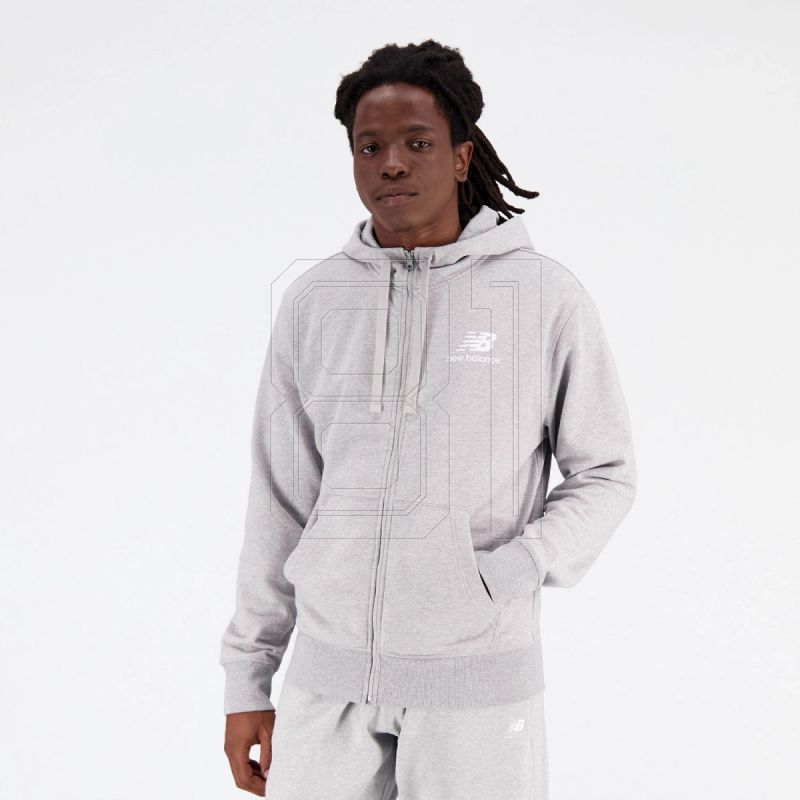 6. New Balance Essentials Stacked Logo Fren BK M MJ31536AG Sweatshirt