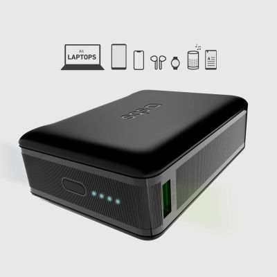 4. Powerbank SBS 20000mAh 65W PD AFC USB-C USB-A für Laptop, Tablet, Smartphone - schwarz