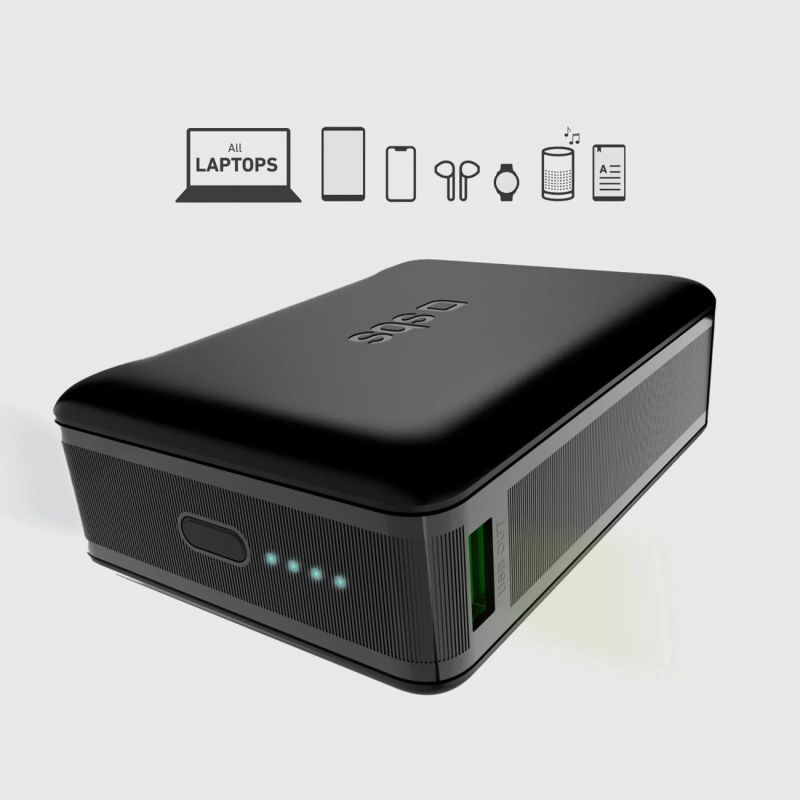 4. Powerbank SBS 20000mAh 65W PD AFC USB-C USB-A für Laptop, Tablet, Smartphone - schwarz