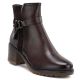 Gefütterte Damen-Ankle-Boots mit Blockabsatz, braun, Potocki SZ12873
