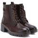4. Braune Damen-Lederstiefeletten mit Blockabsatz M.Daszyński OL77-3