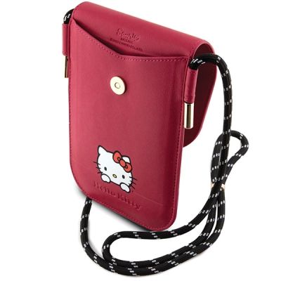 5. Hello Kitty Daydreaming Cord-Tasche aus Leder – Rosa