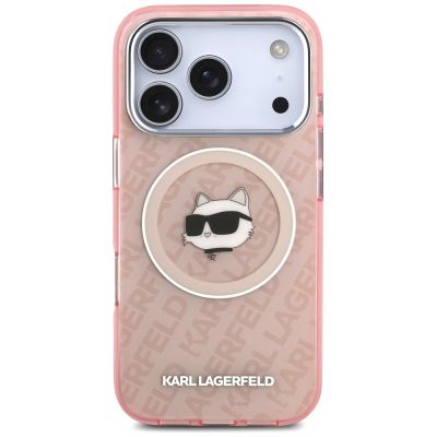 3. Karl Lagerfeld IML Choupette Head Logo MagSafe Case für iPhone 17 Pro Max – Pink