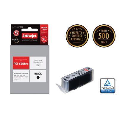 2. Activejet ACC-550BN Tinte (Ersatz für Canon PGI-550BK; Supreme; 25 ml; Schwarz)