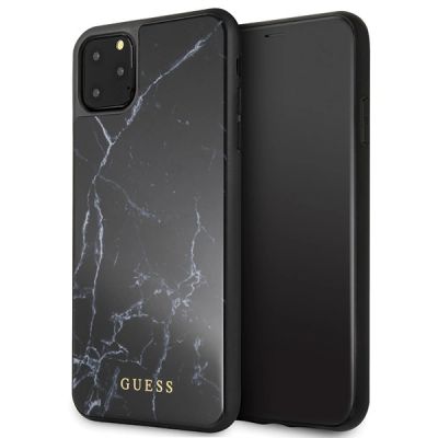 Guess Marmor-Hülle für iPhone 11 Pro Max – Schwarz