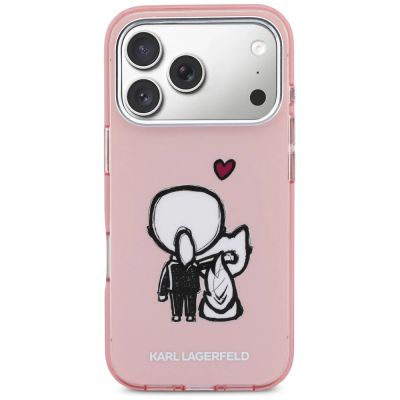 3. Karl Lagerfeld Karl & Choupette MagSafe Back Case für iPhone 17 Pro – Pink