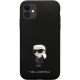 3. Karl Lagerfeld KLHCN61SMHKNPK Hülle für iPhone 11 / Xr – schwarz Silikon Ikonik Metall Pin