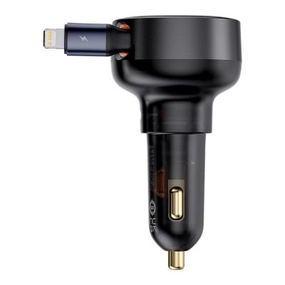 5. Baseus Enjoyment Pro USB-C (Buchse) / Lightning (Stecker) 60W Kfz-Ladegerät – Schwarz
