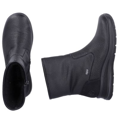 5. Rieker L7760-00 wasserdichte schwarze Damen-Ankle-Boots