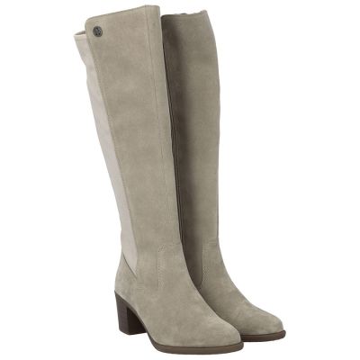 4. Damen-Lederstiefel mit hohem Absatz, gefüttert, beige, Rieker Y2050-60