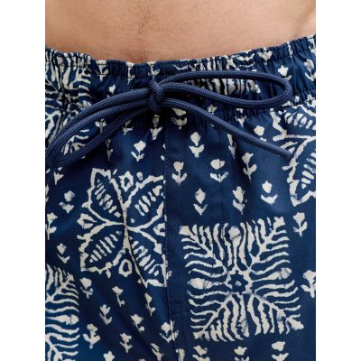 5. Jack&Jones Herren-Badeshorts JPSTMAUI SHELL AOP SWIM SHORTS REG 12291808 PAGEENT BLUE