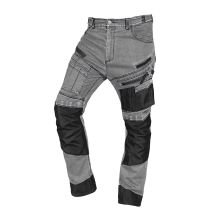 Denim-Arbeitshose, verstärktes Oxford-Gewebe, grau, Größe XS
