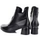 10. Gefütterte Damen-Ankle-Boots mit Blockabsatz, schwarz, Potocki SZ12868