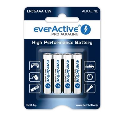 LR03 everActive AAA-Batterien, Blisterpackung mit 4 Stück