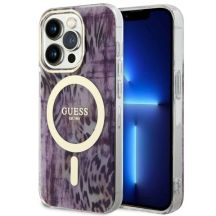 Guess GUHMP14XHLEOPWP iPhone 14 Pro Max 6.7" pink/pink Hardcase Leopard MagSafe