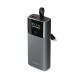 SBS 10000 mAh PD 20 W Powerbank mit LCD-Display und integriertem USB-C-Kabel - Grau