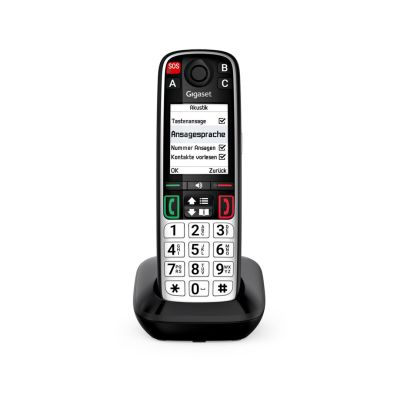 6. Gigaset EASY 500 Analog/DECT-Telefon mit Anrufernamen und -ID, Schwarz/Silber
