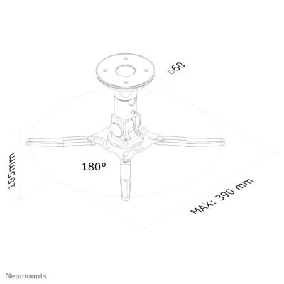 10. Neomounts BEAMER-C50 Deckenhalterung für Projektor, Schwarz