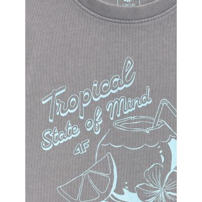 6. Mädchen-Baumwoll-T-Shirt 4F 4FJRSS26TTSHF3983-25S
