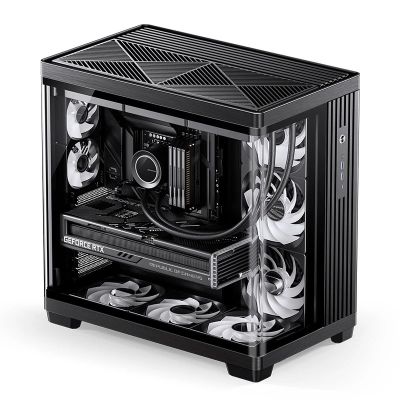 14. Jonsbo TK-4 Gehäuse, Midi-Tower, ATX, Tempered Glass – schwarz
