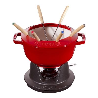 2. Staub Fondue-Set – 18 cm, Rot