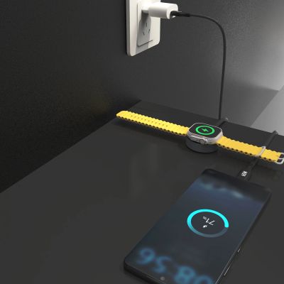 5. Dudao A12MaxC PD60W 2-in-1 Ladegerät für Apple Watch / USB-C 1,2 m – Schwarz