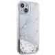 4. Guess Liquid Glitter Marble Hülle für iPhone 14 – Weiß