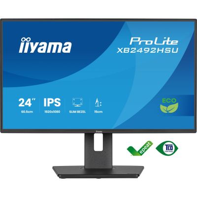 2. iiyama ProLite 24-Zoll Full HD IPS-Panel mit schmalen Rändern, Energieeffizienzklasse B, höhenverstellbar