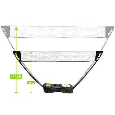 32. VIRTUFIT 2-IN-1 TRAGBARES BADMINTON- UND TENNISSET - INKLUSIVE TASCHE UND SCHLÄGER
