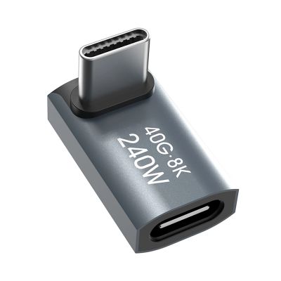 4. Wozinsky WPKF-01 USB-C - USB-C 40Gb/s 240W 8K OTG Winkeladapter - Grau