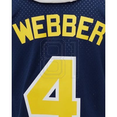8. Mitchell & Ness NCAA Swingman Road Trikot Michigan1991 Chris Webber SMJY4437-UMI91CWEASBL
