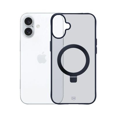 9. 3mk Smoke Case Mag&Stand Hülle für Apple iPhone 16 – Schwarz
