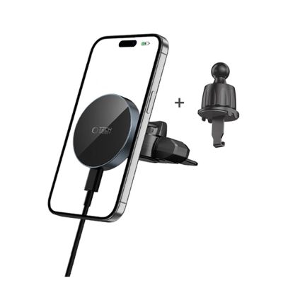 2. Tech-Protect mm15W-V5 Magnetische MagSafe-Autohalterung für Lüftungsschlitze/CD-Schlitz – Schwarz