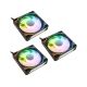 Kolink Umbra X 120mm ARGB Hochleistungs-PWM-Lüfter (3er-Pack) – Schwarz