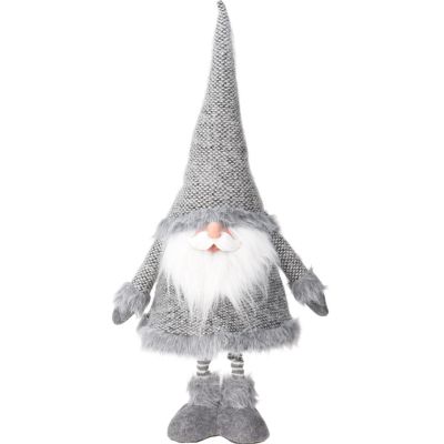 29. WEIHNACHTSMANN AUF TELESKOPBEINEN 30X18X100CM SILBER