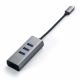 4. Satechi Aluminium-Hub 2in1 - Aluminium-Hub für Laptops und Desktop-PCs USB-C (3x USB-A, Ethernet) (Space Grau)