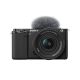6. Sony ZV-E10 + E PZ 16-50mm F3.5-5.6 OSS II spiegellose Kamera, 24,2 MP CMOS, 6000 x 4000 px, Schwarz