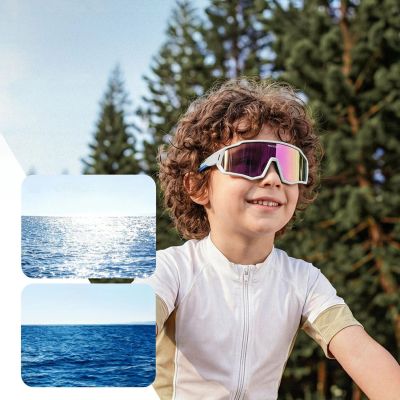 3. Rockbros SP383 Shining Warrior Radbrille – Mattweißer Rahmen, polarisierte rote Gläser