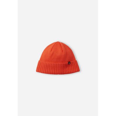 2. Reima Beanie Kalotti Red Orange Junior Kinder-Wintermütze aus zertifizierter oranger Wolle (5300232A-2820)