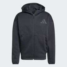 Neuer Adidas ZNE Kapuzenpullover mit durchgehendem Reißverschluss für Herren, schwarz - JE7538