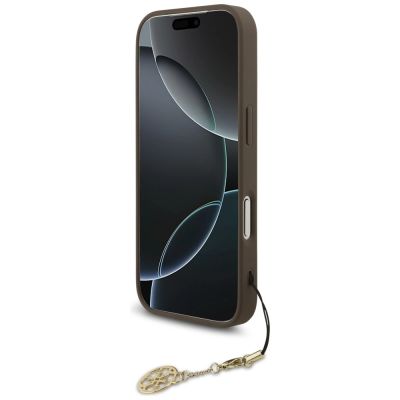 4. Guess 4G Charms Collection MagSafe Hülle für iPhone 17 Pro - braun