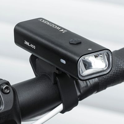 9. Wozinsky WSBLB2 USB-C Fahrradlicht-Set vorne (400 lm) und hinten, Schwarz