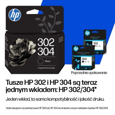 7. HP Schwarze Tinte HP302/304=B7RT7AE