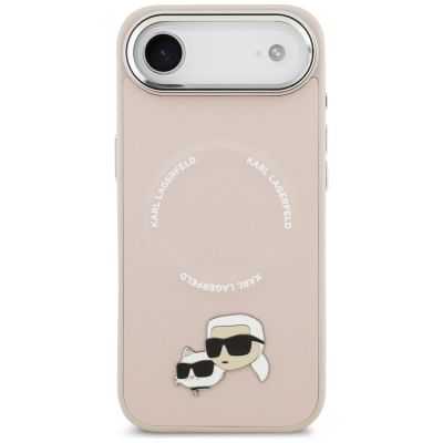 3. Karl Lagerfeld Karl & Choupette Pins MagSafe Hülle für iPhone Air Pink