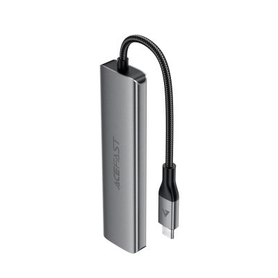 2. Acefast J18 USB-Hub USB-C 6-in-1 HDMI 4K 60Hz PD90W Dockingstation – Grau