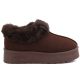2. Braune Big Star Plateau-Schneestiefel für Damen mit Fellbesatz UU274203