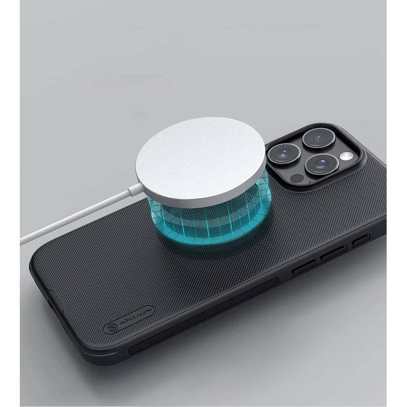 14. Nillkin Super Frosted Shield Pro Magnetische Hülle für iPhone 16 Pro Max – Schwarz