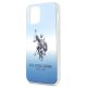 8. US Polo Assn. Gradient Pattern Collection iPhone 12 mini Hülle - Blau