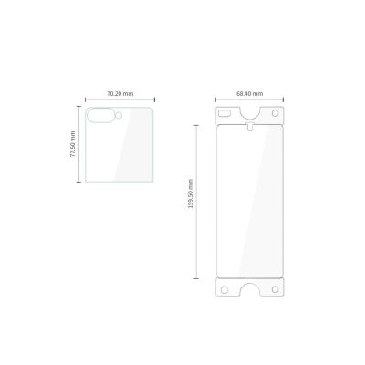 2. Tech-Protect Glass Fit+ 2er-Pack Schutzglas + Tech-Protect Hydro Flex+ 2er-Pack Hydrogelfolie für Samsung Galaxy Z Flip 7 / 8